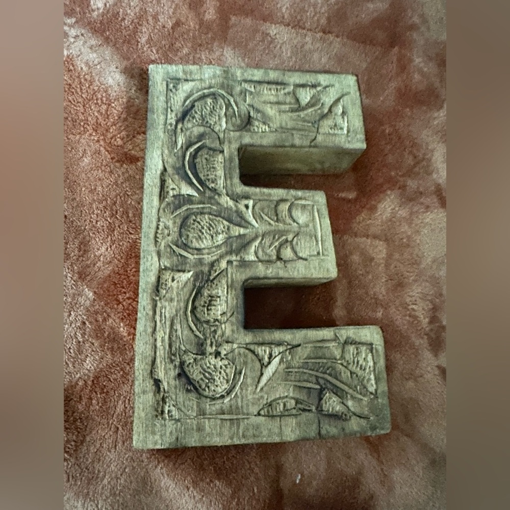 Wood initial " E”